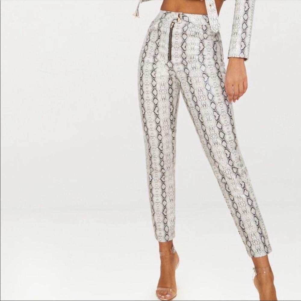 Snake print pants